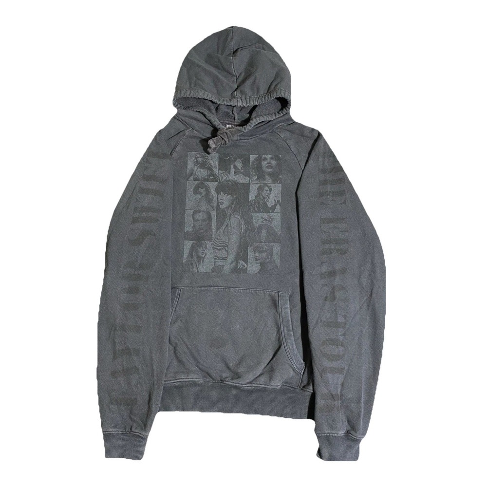 Taylor Swift Eras Tour Hoodie Medium Gray Official Concert Pullover Sweatshirt M